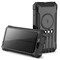 Portable Power Bank w/ Wireless Charging, Built-in 4 Cables, Solar Panel, 20000mAh Battery, IP65 Waterproof, Dustproof, Dual LED Flashlight, Great for iPhone, Samsung, Smart Phones